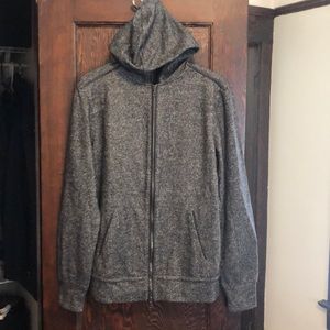 John Varvatos Marled Black ZIP Hoodie